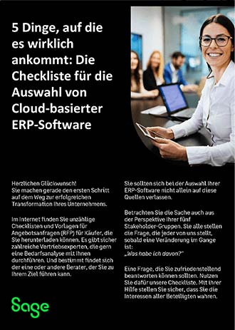 Sage SDMO Produktbroschüre und Operations-Checkliste
