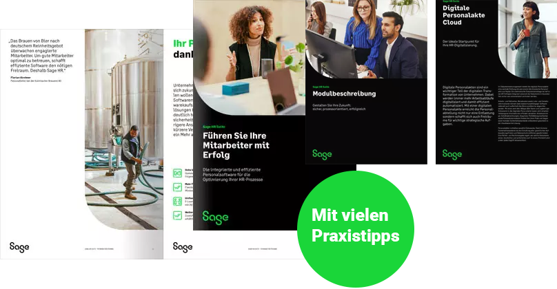 Downloaden Sie hier Ihr Infopaket mit Sage HR Infobroschüren.